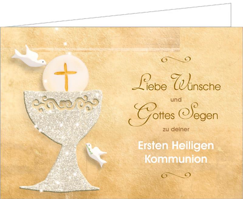 Fotogrußkarte - Kommunion "Liebe Wünsche..."