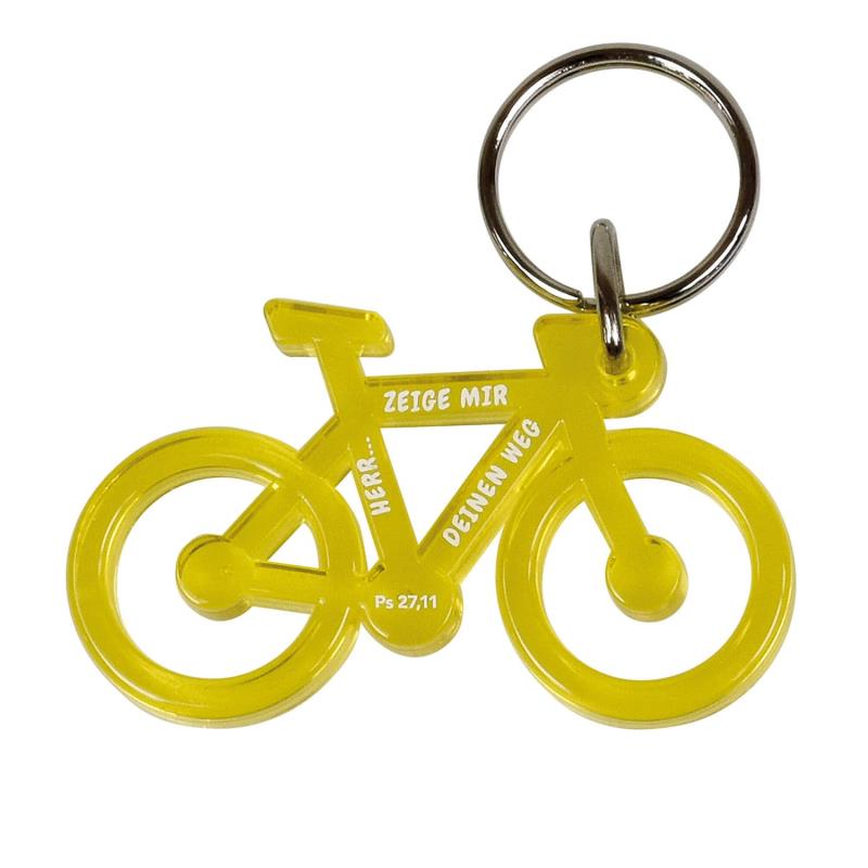 Schlüsselanhänger "Fahrrad" gelb