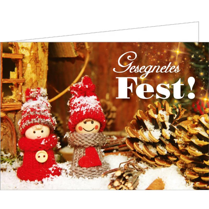 Weihnachtskarte mit Briefumschlag & Wichtel