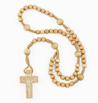 Vorschau: Knotted Rosary Natural Wood Pearls Round (816004) - Detailansicht 1