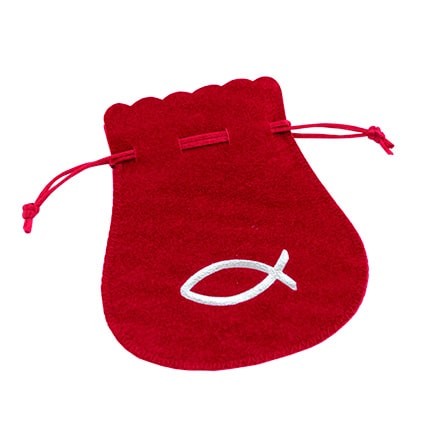 Vorschau: Red Velvet Bag with Ichthys (WE0001) - Detailansicht 1