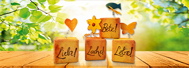 Liebe - Lache - Bete im christlichen LOGO Online-Shop