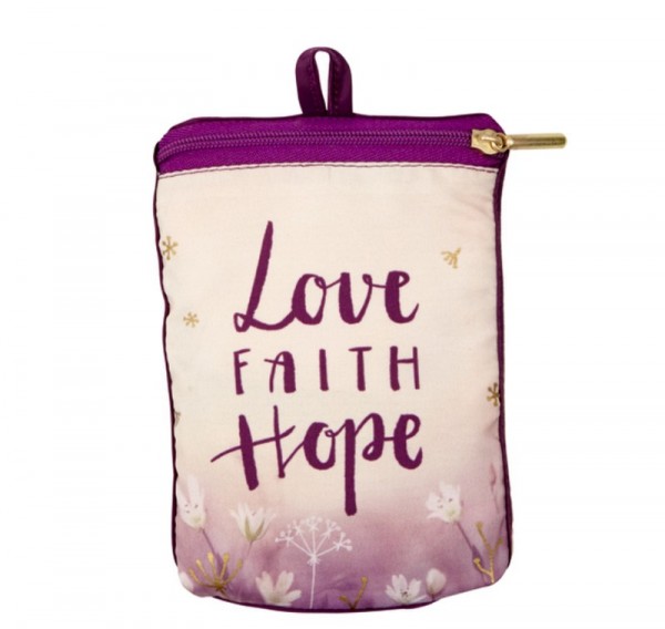 Vorschau: Foldable Shopping Bag - Love Faith Hope (LO2466) - Detailansicht 1