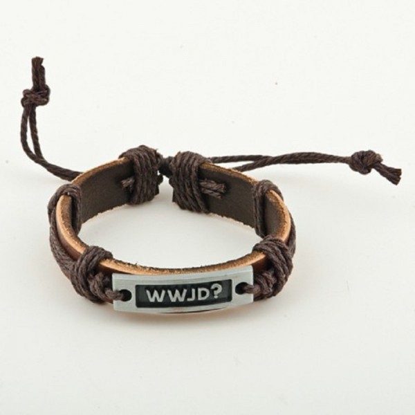 Vorschau: Leather Bracelet – What Would Jesus Do? (880175) - Detailansicht 1